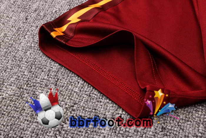 Polo Foot AS Roma + Pantalon Rouge Fonce 20/21