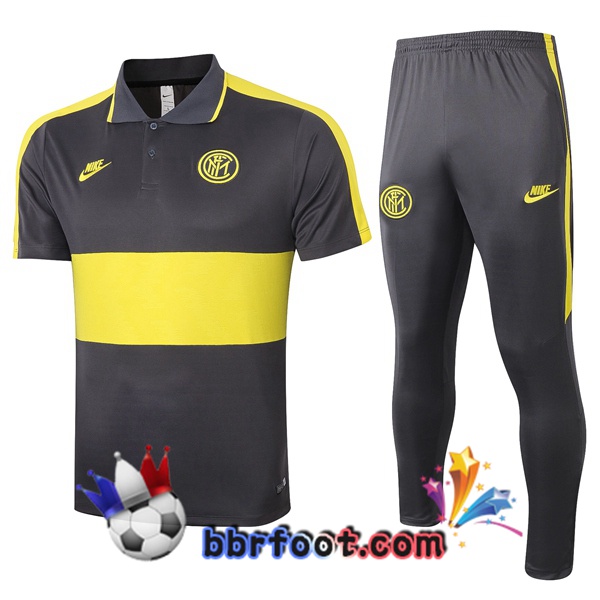 Polo Foot Inter Milan + Pantalon Jaune 20/21