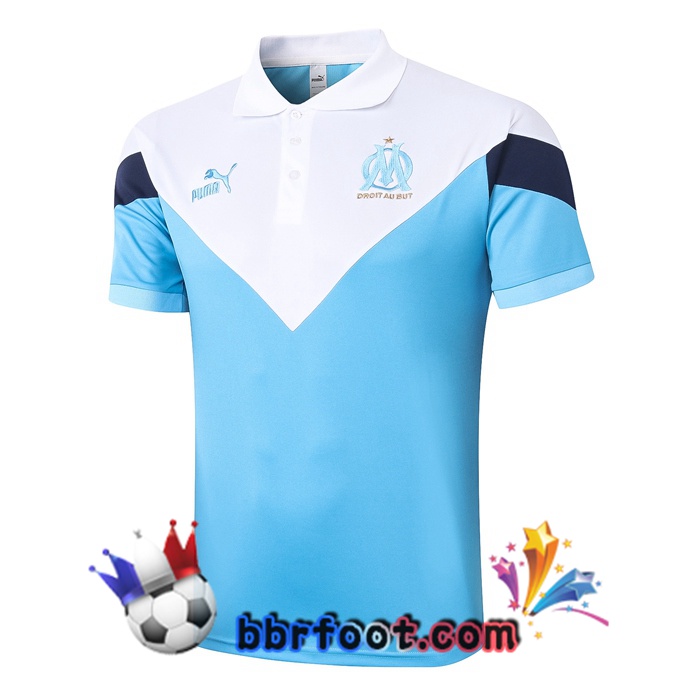 Polo Foot Marseille OM + Pantalon Blanc Bleu 20/21