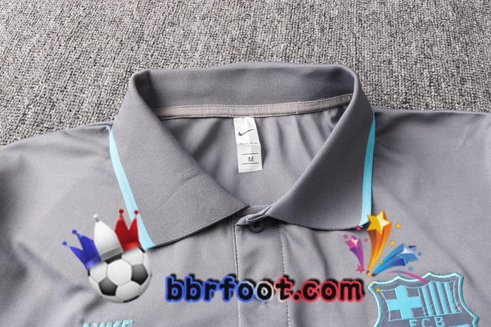 Polo Foot FC Barcelone + Pantalon Gris Vert 20/21