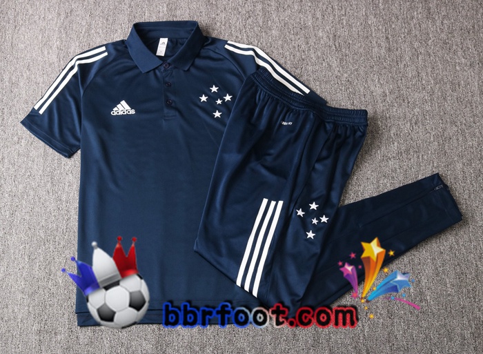 Polo Foot Cruzeiro EC + Pantalon Bleu Royal 20/21