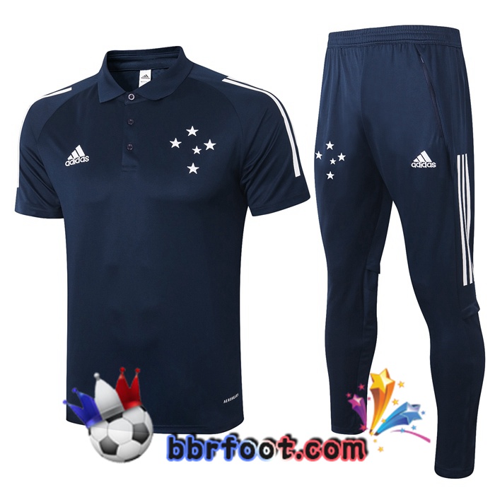 Polo Foot Cruzeiro EC + Pantalon Bleu Royal 20/21