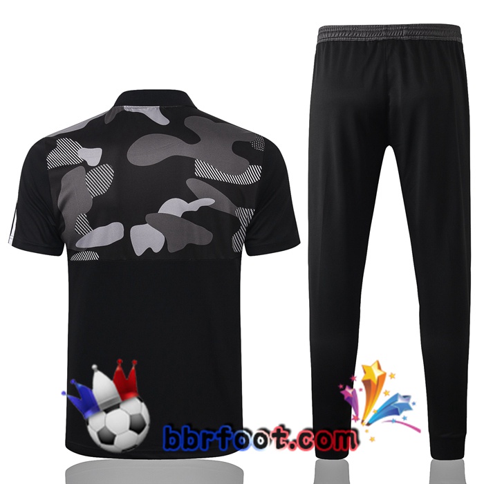 Polo Foot Juventus + Pantalon Noir Blanc 20/21