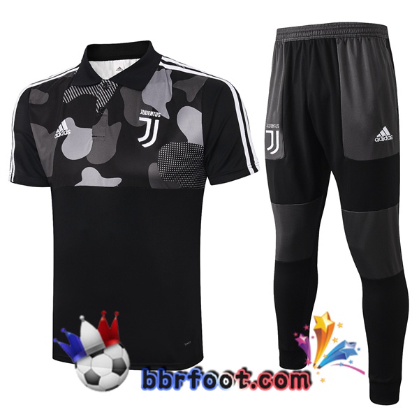 Polo Foot Juventus + Pantalon Noir Blanc 20/21