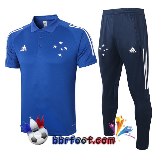 Polo Foot Cruzeiro EC + Pantalon Bleu 20/21