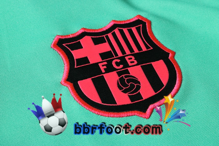 Polo Foot FC Barcelone + Pantalon Vert 20/21