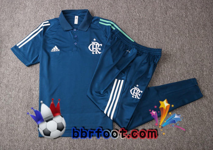Polo Foot Flamengo + Pantalon Bleu Royal 20/21