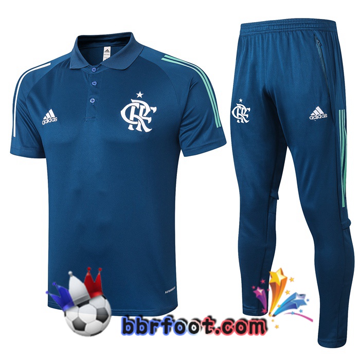 Polo Foot Flamengo + Pantalon Bleu Royal 20/21
