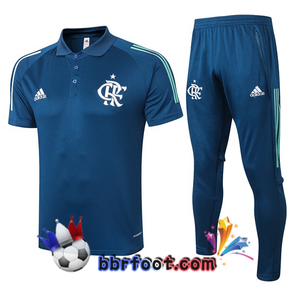 Polo Foot Flamengo + Pantalon Bleu Royal 20/21