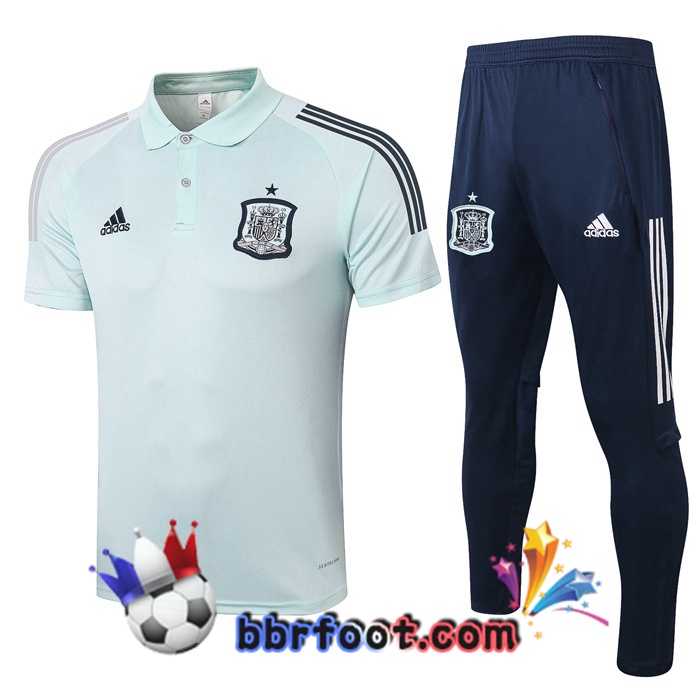 Polo Foot Espagne + Pantalon Vert 20/21
