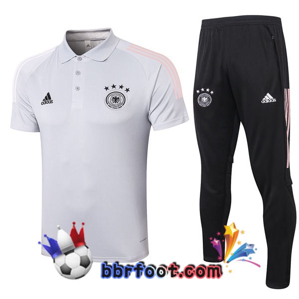 Polo Foot Allemagne + Pantalon Gris Clair 20/21