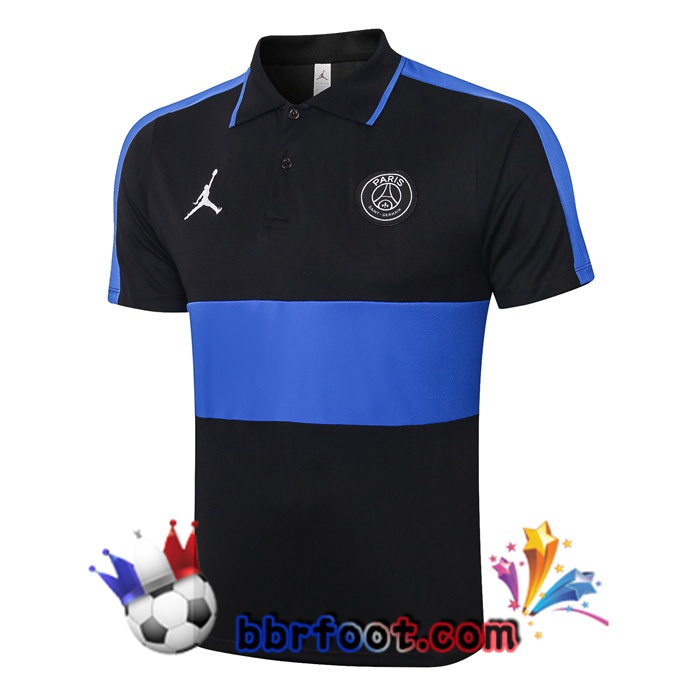 Polo Foot PSG Jordan + Pantalon Noir Bleu 20/21