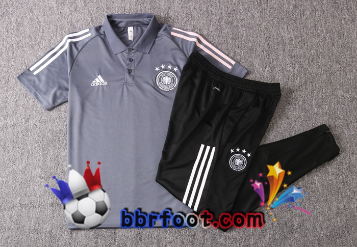 Polo Foot Allemagne + Pantalon Gris Fonce 20/21