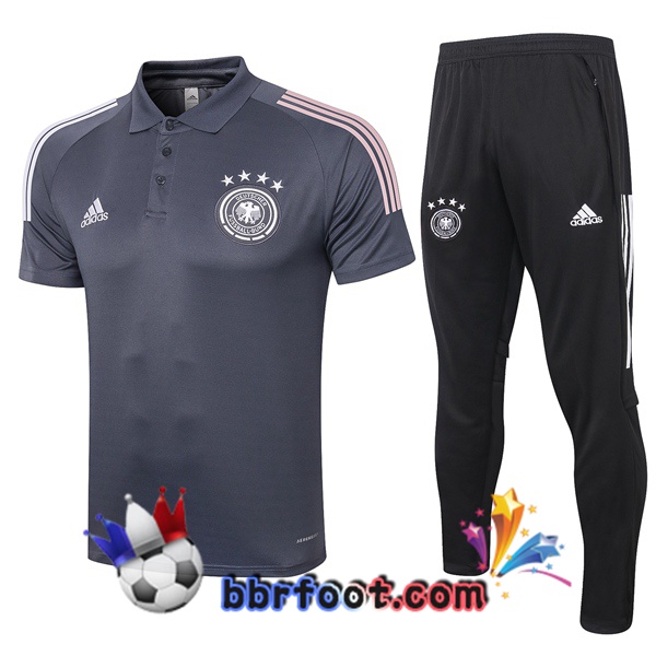 Polo Foot Allemagne + Pantalon Gris Fonce 20/21