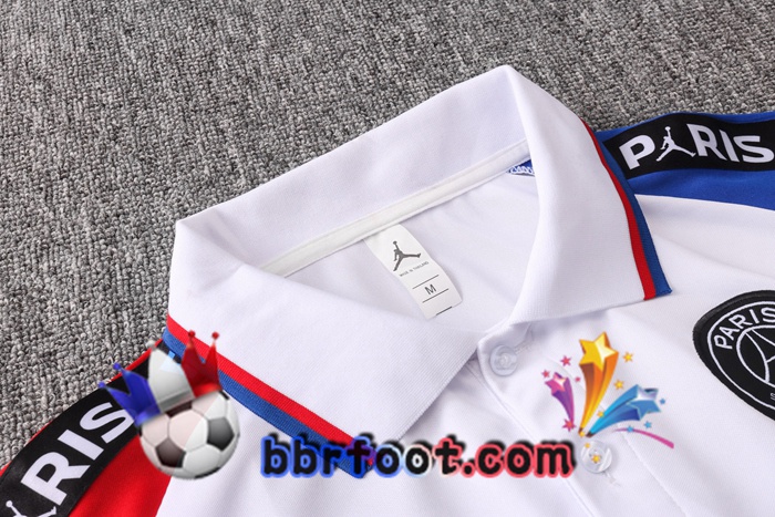 Polo Foot Paris PSG Jordan + Pantalon Blanc Bleu Rouge 20/21