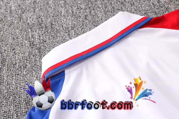 Polo Foot Paris PSG Jordan + Pantalon Blanc Bleu Rouge 20/21