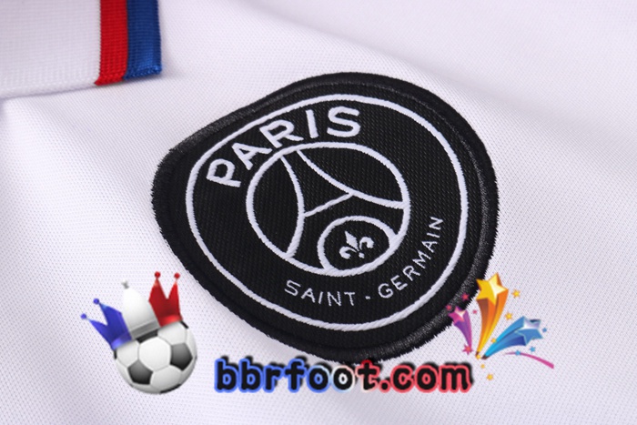 Polo Foot Paris PSG Jordan + Pantalon Blanc Bleu Rouge 20/21
