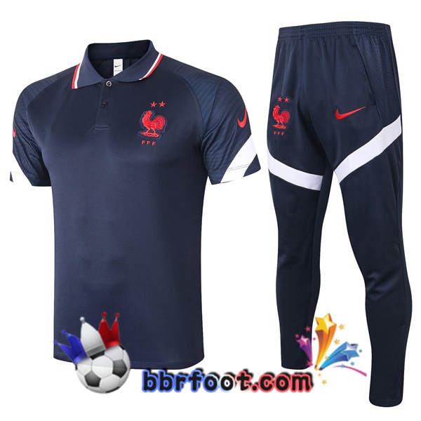 Polo Foot France + Pantalon Bleu Royal 20/21