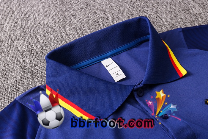 Polo Foot FC Barcelone + Pantalon Bleu 20/21