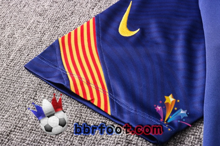 Polo Foot FC Barcelone + Pantalon Bleu 20/21