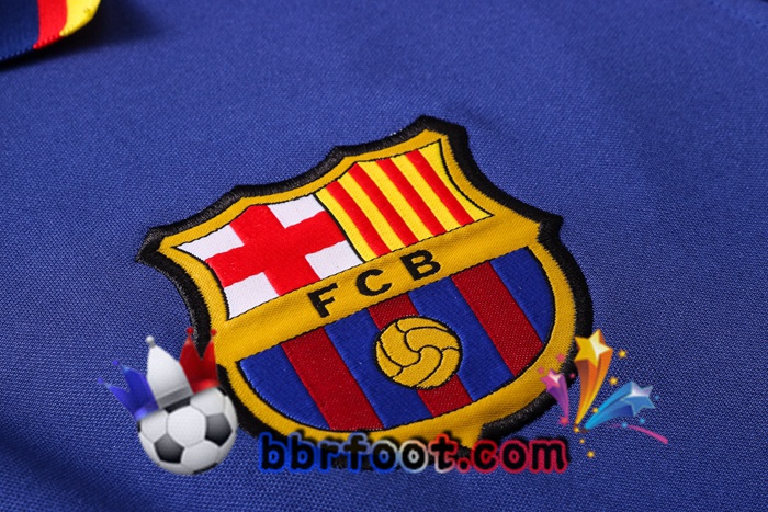 Polo Foot FC Barcelone + Pantalon Bleu 20/21