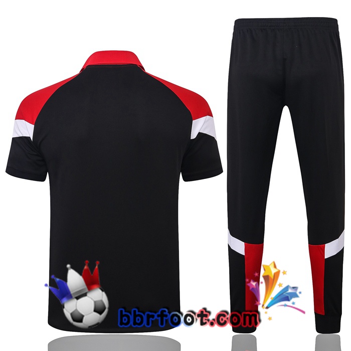 Polo Foot AC Milan + Pantalon Noir Rouge 20/21