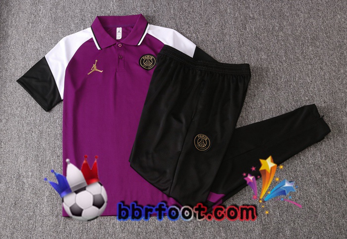 Polo Foot Paris PSG Jordan + Pantalon Pourpre 20/21