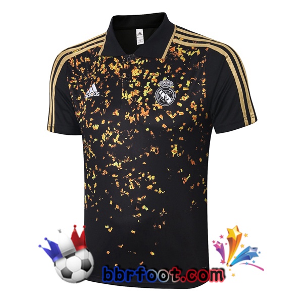 Polo Foot Real Madrid Noir Jaune 20/21