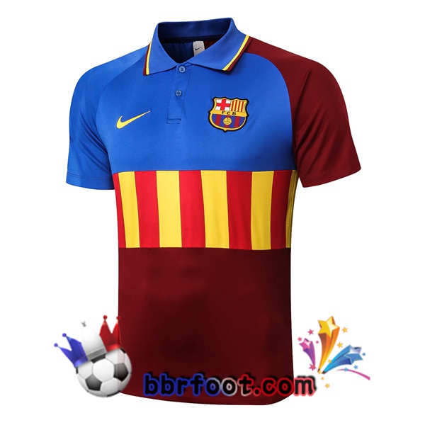 Polo Foot FC Barcelone Bleu Rouge 20/21