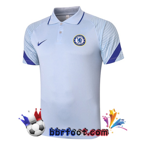 Polo Foot FC Chelsea Bleu Clair 20/21