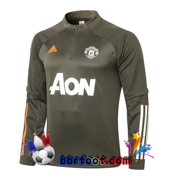 Sweatshirts Homme Manchester United Vert Fonce 20/21