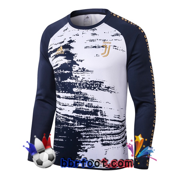 Sweatshirts Homme Juventus Blanc Bleu Royal 20/21