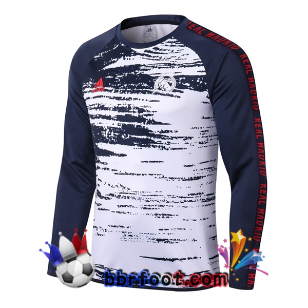Sweatshirts Homme Real Madrid Blanc Bleu Royal 20/21