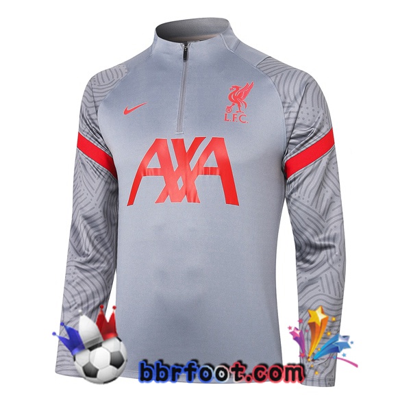 Sweatshirts Homme FC Liverpool Gris Clair 20/21 Sweatshirts Homme FC Liverpool Gris Clair 20/21