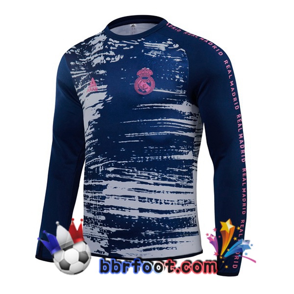 Sweatshirts Homme Real Madrid Bleu Blanc 20/21