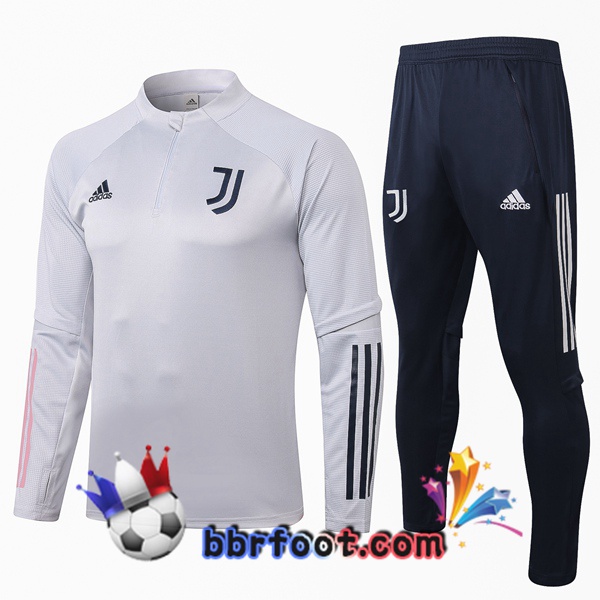 Survetement Foot Juventus Gris Clair 20/21