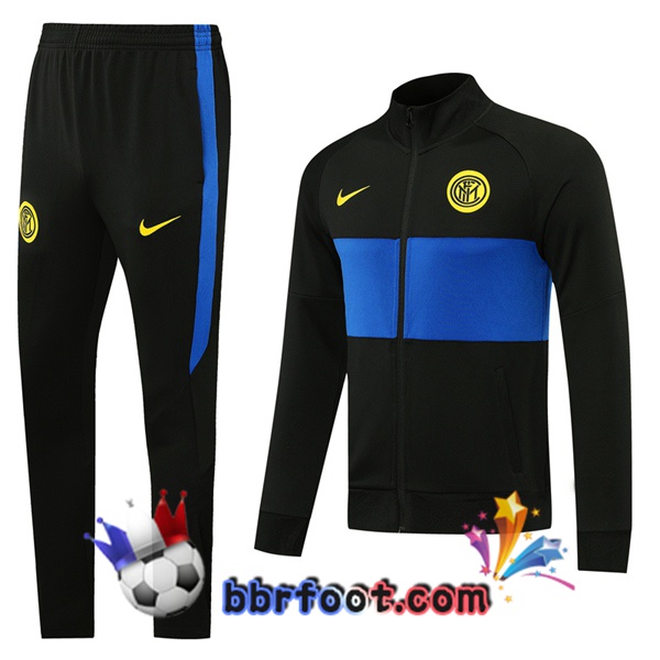 Veste Survetement Foot Inter Milan Noir 20/21