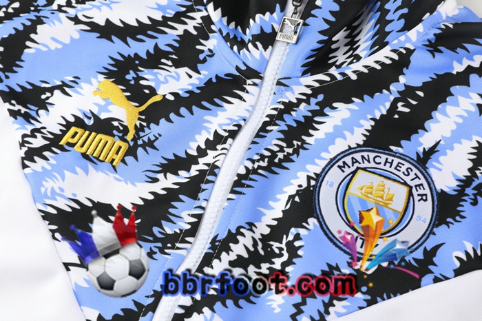 Veste Survetement Foot Manchester City Blanc 20/21