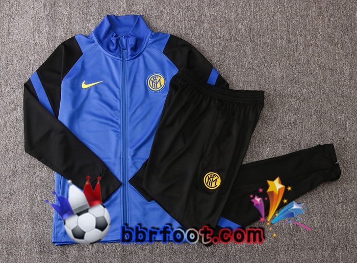 Veste Survetement Foot Inter Milan Bleu 20/21