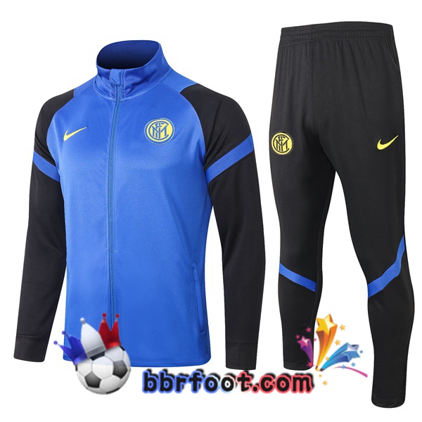 Veste Survetement Foot Inter Milan Bleu 20/21