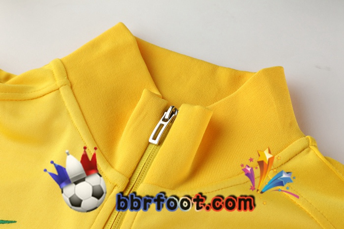 Veste Survetement Foot Bresil Jaune 20/21