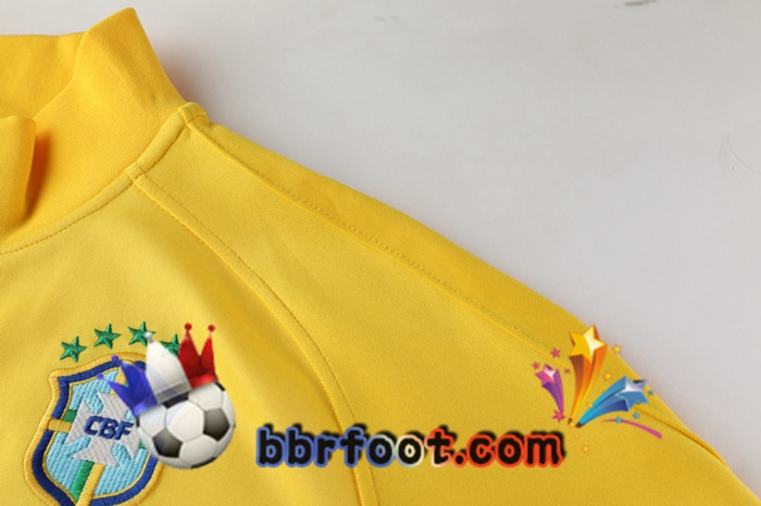 Veste Survetement Foot Bresil Jaune 20/21