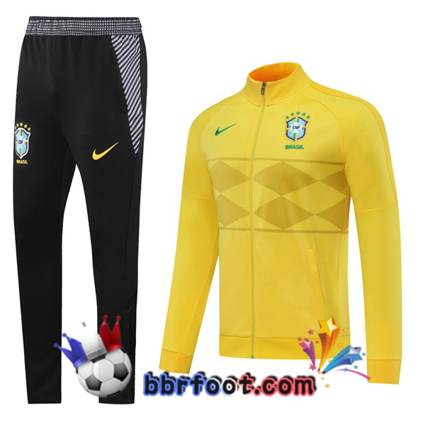 Veste Survetement Foot Bresil Jaune 20/21