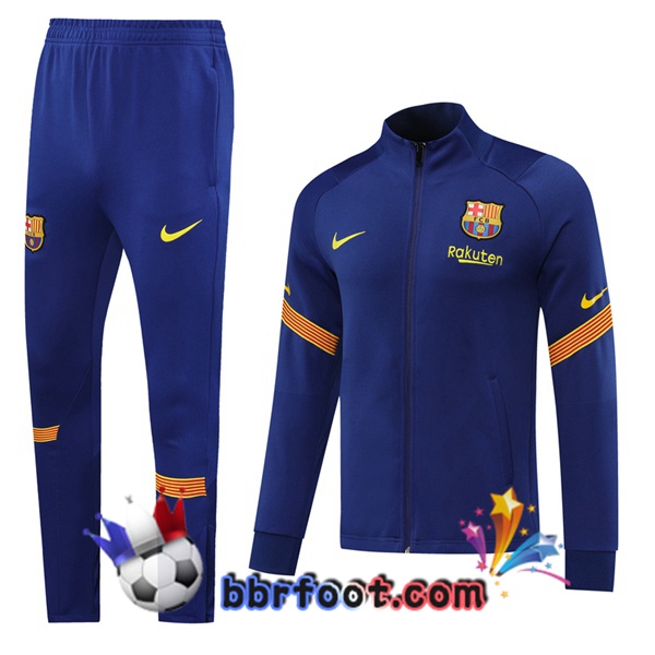 Veste Survetement Foot FC Barcelone Bleu 20/21