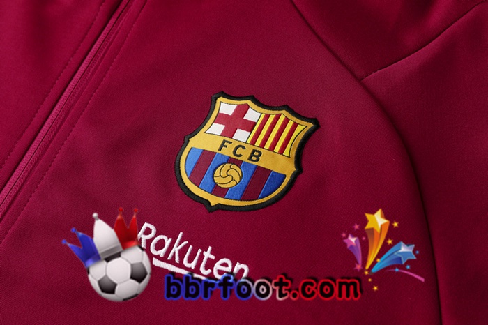 Veste Survetement Foot FC Barcelone Rouge 20/21