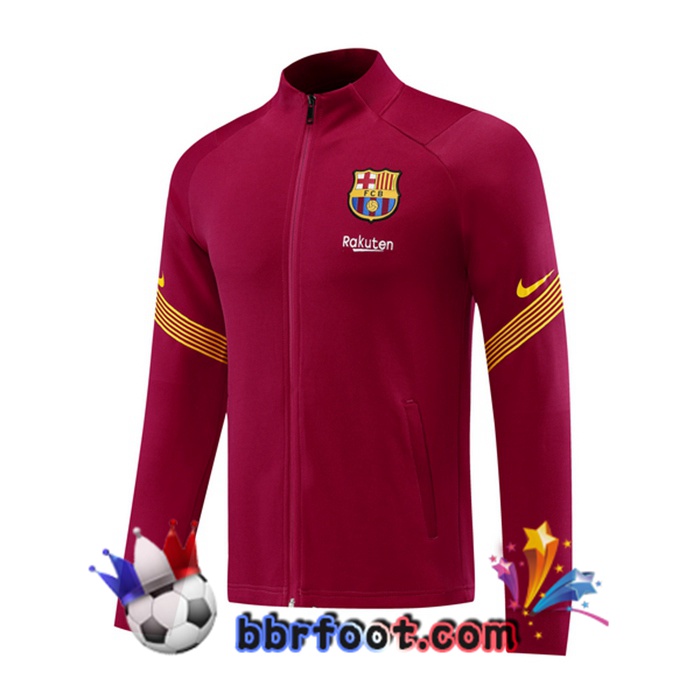 Veste Survetement Foot FC Barcelone Rouge 20/21
