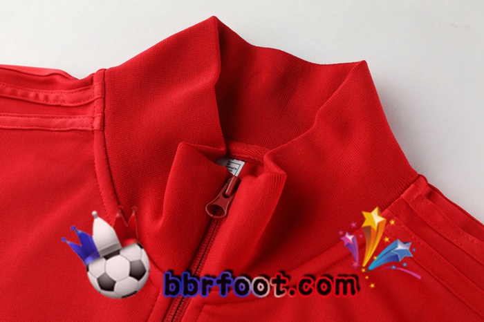Veste Survetement Foot Arsenal Rouge Blanc 20/21