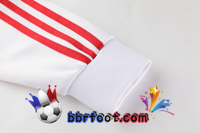 Veste Survetement Foot Arsenal Rouge Blanc 20/21