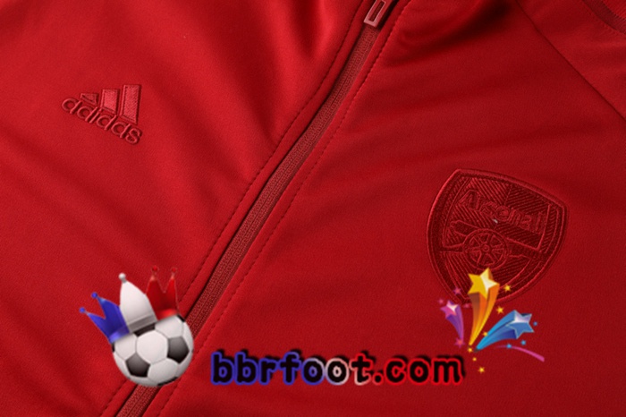 Veste Survetement Foot Arsenal Rouge Fonce 20/21