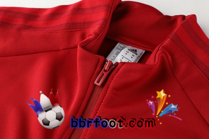 Veste Survetement Foot Arsenal Rouge Fonce 20/21